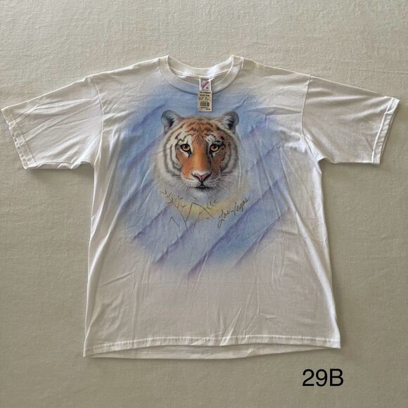 NWT Vintage Nature Tiger Las Vegas T Shirt Size XL 50/50 Heavyweight Jerzees USA - Picture 1 of 12
